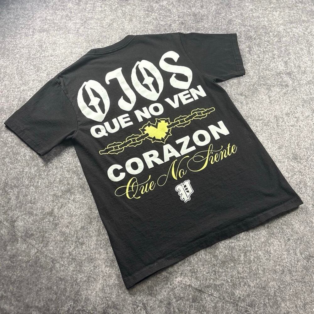 Porta “Ojos Que No Ven Corazon Que No Siente” Graphic T-Shirt Men’s Medium Black